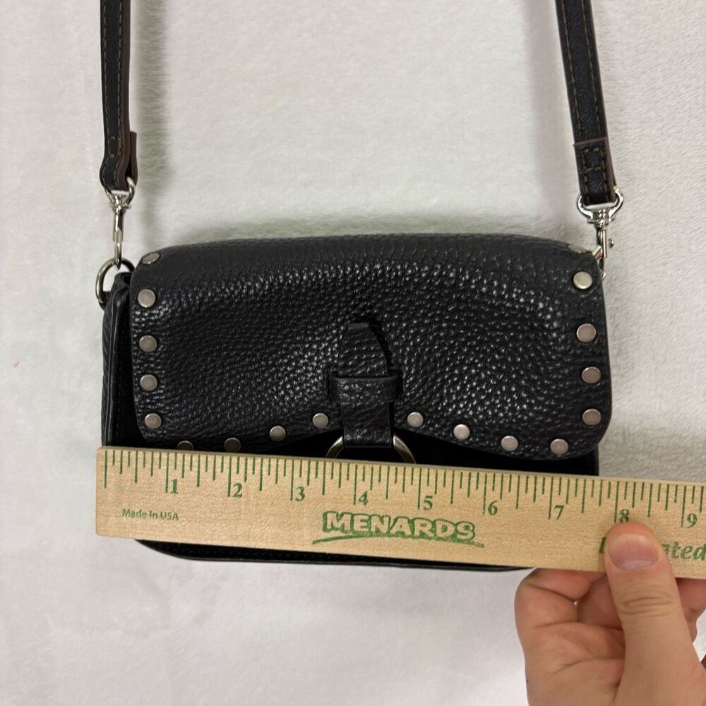 Rebecca Minkoff Black Leather with Suede Detail Small Crossbody Purse - Picture 3 of 10